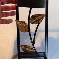 Black Metal, Candle Holder (used).