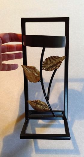 Black Metal, Candle Holder (used).