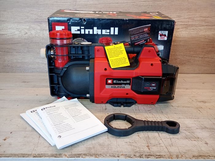 Einhell Aquinn Cordless Garden water Pump 18/30 F LED Power X-Change 18V Maximum 3000L/h Flow Rate