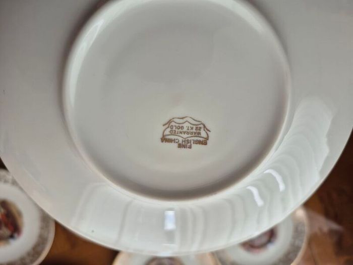 Vintage English Tea & Dessert Display Set, Sadler Teapot & Cries of London Plates