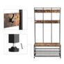 New XXL Metal Hall Tree Coat Rack with Shoe Bench - FREE P&P Image 7