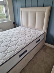 Respa double bed, mattress and headboard