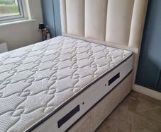 Respa double bed, mattress and headboard