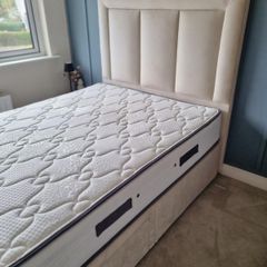 Respa double bed, mattress and headboard