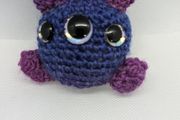 handmade crochet monster keyring