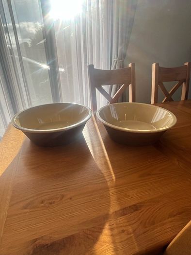 Stoneware Mixings Bowls Large Pair