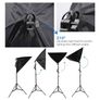 Photography Lighting Kit 2x 135W Continuous Lighting Kit 20"x28"/50x70cm Softbox Soft Box Photo Studio Set Light Bulbs Lamp 5500K Photography E27 Socket Softboxes UK Plug Image 2