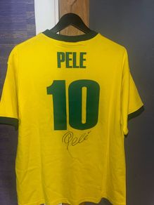 Signed Pele Brazil Jersey.