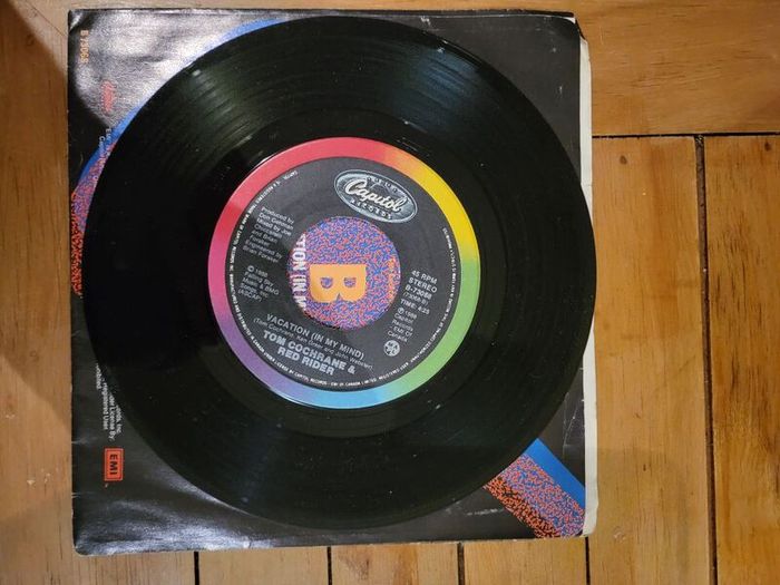 Tom Cochrane and Red Rider Big League 7 inch Vinyl Single Capitol B 73068 1988