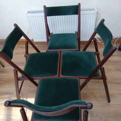 4 folding bridge chairs