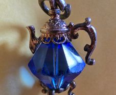 Beautiful 1970s silver and blue gemstone charm