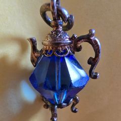 Beautiful 1970s silver and blue gemstone charm