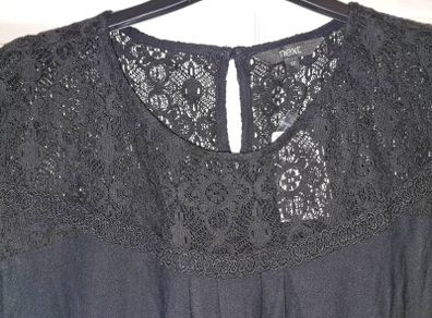 Plus Size (22) Next Black Lace Neck Top. New