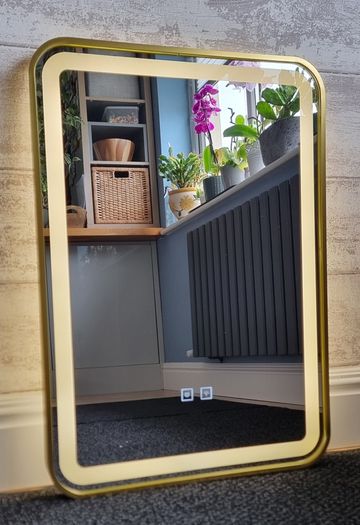 LED Bathroom Mirror 50x70cm Antifog Demister