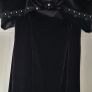 VINTAGE Official black velvet bow bardot Sz 12UK ( Fit 8-10UK) Image 2