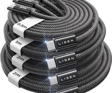 USB C to USB C Cable Charger 4-Pack [0.5/1/2/2M] for USBC to USBC Cable 60W C to Type C Charger Cables Fast Charging for iPhone 17 Pro Max 16 15 iPad Pro Air Samsung Galaxy S25 S24 Pixel Switch