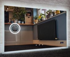 LED Bathroom Mirror Bluetooth Weather Station