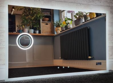LED Bathroom Mirror Bluetooth Weather Station