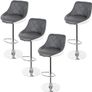 Set of 4   Bar Stools Adjustable Height 84-104cm Image 10