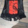Lovely red and black corset size l, I'd say size 10ish Image 2