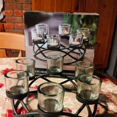 Vortex celtic cast iron tealight holder,  New in box.
