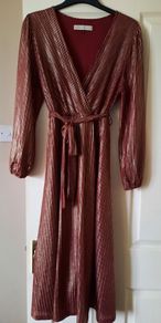 Burgundy and Gold Dress