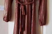 Burgundy and Gold Dress