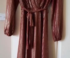 Burgundy and Gold Dress