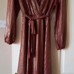 Burgundy and Gold Dress