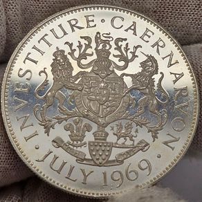 Charles Prince of Wales July 1969 Silver Proof Medal Investiture Caernarvon Scarce Medal