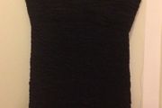 River Island black ruffle body con dress
