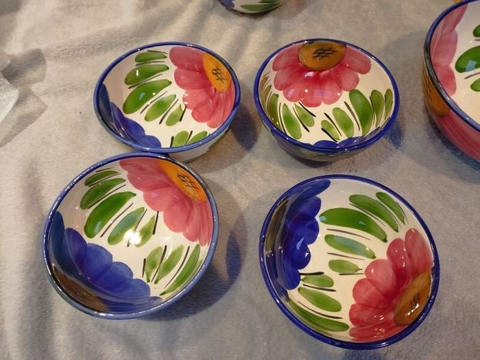 Vintage Ceramic Hand-painted Cabo Bowl set