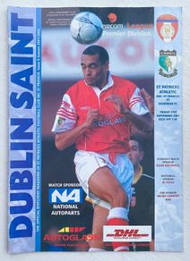 2001 St. Patrick's Athletic v Bohemian FC - League of Ireland Premier Division Programme