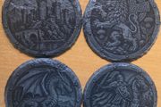 Celtic &amp; Medieval Round Slate Coasters