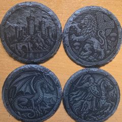 Celtic & Medieval Round Slate Coasters