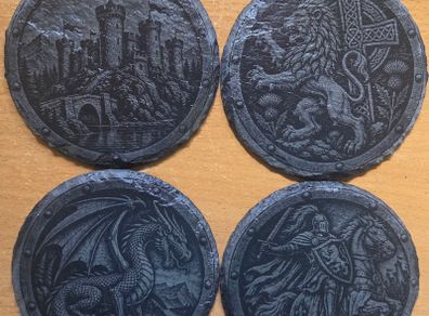 Celtic & Medieval Round Slate Coasters