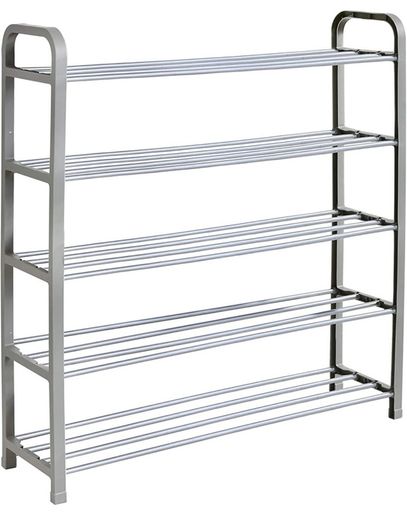 5 Tier Shoe Rack - Shoe Storage Organiser, Quick Assembly No Tools Required, Holds up to 15-20 pairs (L) 75.5cm x (W) 18.5cm x (H) 75.5cm MULTIPLE COLOURS AVAILABLE (FREE POSTAGE)
