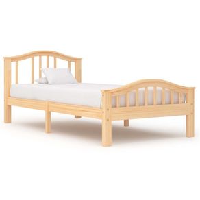 Bed Frame Solid Pinewood 100x200 cm