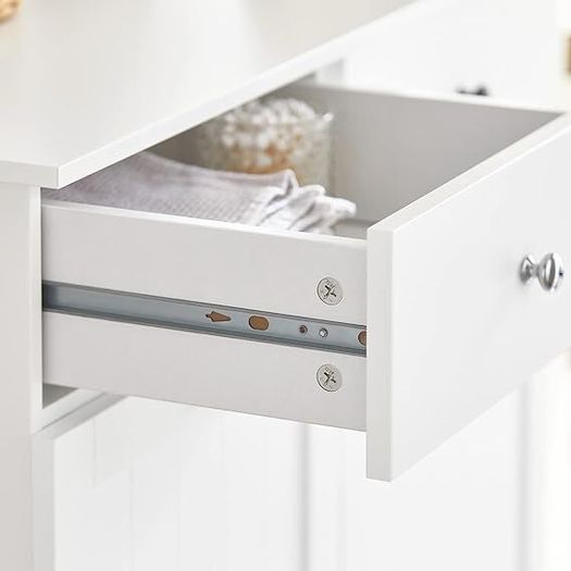 Bathroom Cabinet with 2 Drawers and 2 Laundry Baskets