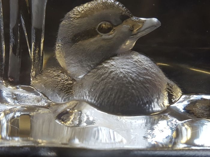 Mats Jonasson Glass Chick Paperweight