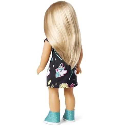 American Girl 18-Inch Truly Me Doll with Dark-Blue Eyes, Blonde Hair wearing show your wild side outfit  EUC