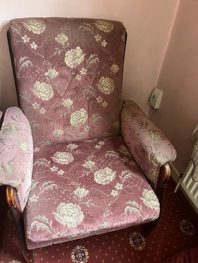 2 Armchairs, and sofa 2 seater