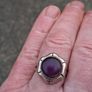 Vintage Amethyst Sterling Silver Ring(7.2g) Image 3