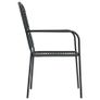 9 Piece Outdoor Dining Set Cotton Rope and Steel Black Image 7