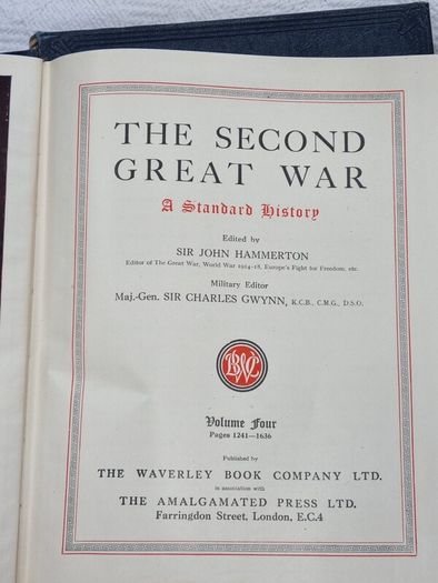 Vintage Book The Second Great War
