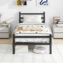 3ft Single Bed Frame with Headboard,Heavy Duty Metal Platform Image 9
