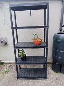 Plastic shelving 186cm X 83cm in perfect condition