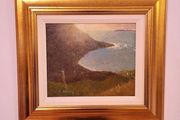 Simon Macleod Oil Painting of Sea Mist over the deserted village at Slievemore, Achill