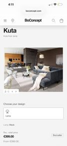 Kuta Floor Lamp - Rose Gold