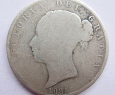 1885 Queen Victoria Silver Half Crown 13,5g